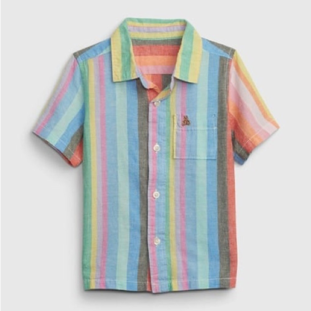 GAP Multicolor Striped Button Down Shirt